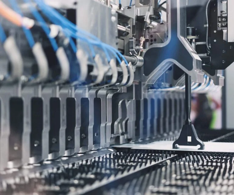 A precision manufacturing line producing formed metal components